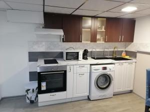Dapur atau dapur kecil di Апартамемт 3 места с кухня с дворче
