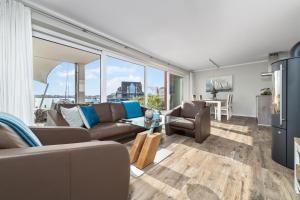 Posezení v ubytování Ferienwohnung Hafenkino