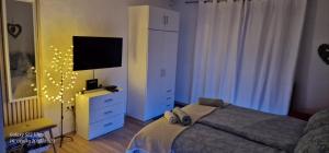 Televízia a/alebo spoločenská miestnosť v ubytovaní Apartments Barac