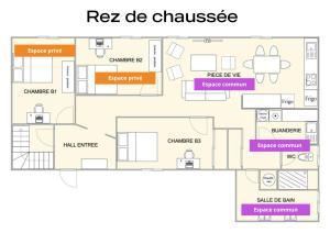 Plán poschodí v ubytovaní Coeur de ville #B1 - Chambre privée dans logement partagée - Proche commerces et transports