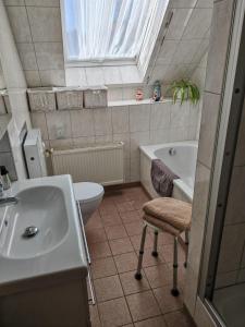 Koupelna v ubytování Ferienwohnung-in-Pinnow-bei-Schwerin