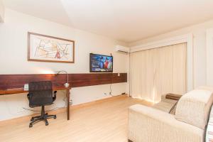 TV a/nebo společenská místnost v ubytování Lake Side Hotel em Brasília 87382