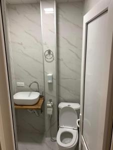 Koupelna v ubytování T&T Cozy Apartment Rustavi