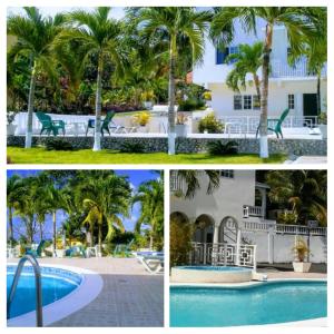 a collage of photos of a resort and a pool at Turquoise Sea Villa in Montego Bay