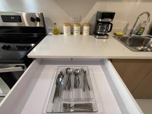 A cozinha ou kitchenette de New and Luxurious Apt in Cipreses de San Ignacio
