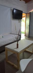 TV a/nebo společenská místnost v ubytování Ex Hostal del Parque