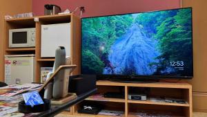 TV a/nebo společenská místnost v ubytování ホテル ひこうせん