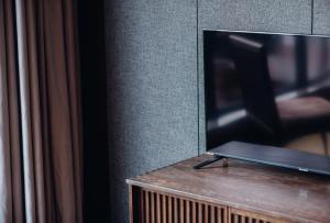TV a/nebo společenská místnost v ubytování Shangyin Chuanbu Holiday Manor