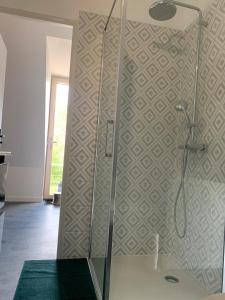 Koupelna v ubytování Gîte du Merlin