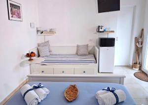 Postel nebo postele na pokoji v ubytování Casa del mare