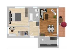 Půdorys ubytování Ferienwohnung Wilde7