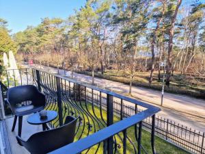 Ein Balkon oder eine Terrasse in der Unterkunft Ferienwohnung Lieblingssuite am Strand
