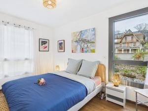 Postel nebo postele na pokoji v ubytování Chez PAM - appartement de standing, vue Léman
