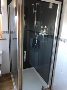a shower with a glass door in a bathroom at The Granny Anne xe in Blain +11 photos