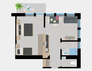 Plán poschodí v ubytovaní Appartements Waldesrand