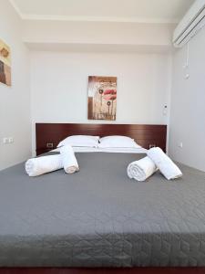 Cama o camas de una habitación en Hotel Milo Ksamil