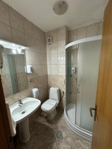 Koupelna v ubytování Hotel Višegrad