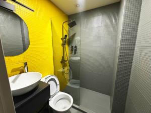 Koupelna v ubytování Diuma Hotel + 37 fotografií