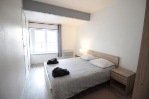 a bedroom with a large bed and a window at Chez Caro - Centre Ville - Proche Gare - Parking proche - Wifi ou Ethernet gratuit - Géré par PrestaZenServices in Verdun