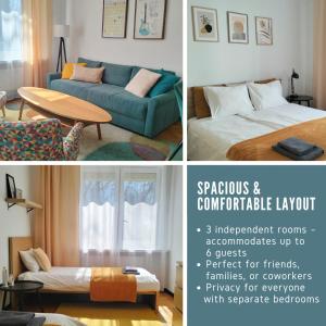 Giường trong phòng chung tại Apartament Brzozowa