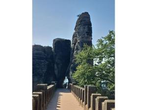 a view of the rocks at sigiriya lion rock at Holiday Apartment FeWo III in Reinhardtsdorf