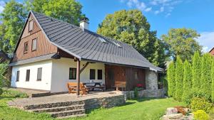Zahrada ubytování Chalupa U Křížku Říčky v Orlických horách