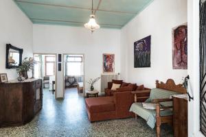 Χώρος καθιστικού στο Holiday home frydaki sea view