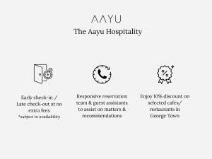 a diagram of the ayv hospitality logos at Aayu Chulia - Chulia St, George Town in George Town
