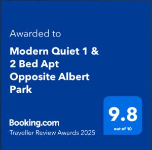 Modern Quiet 1 & 2 Bed Apt Opposite Albert Park 면허증, 상장, 서명, 기타 문서