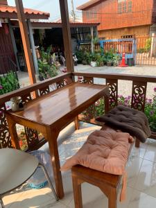 Balkón nebo terasa v ubytování K Khan Garden at Chiang Khan Walking Street