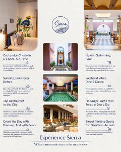 a screenshot of a flyer for a hotel at The Sierra - By The Lake in Udaipur
