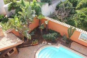 an overhead view of a garden with a swimming pool at Villa Salvatore in San Leone