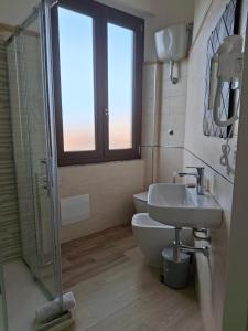 Koupelna v ubytování Hotel Moderno