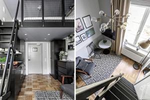 Dapur atau dapur kecil di Forenom Aparthotel Stockholm Bromma