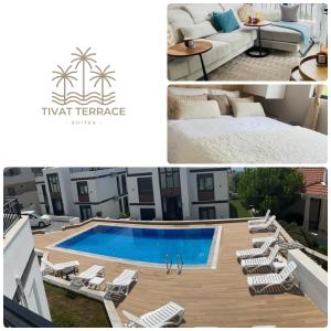 Bazén v ubytování Tivat Terrace Suites nebo v jeho okolí