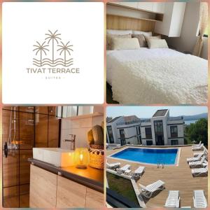Bazén v ubytování Tivat Terrace Suites nebo v jeho okolí