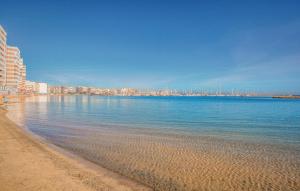 a view of a beach with a city in the background at Beautiful Apartment In Torrevieja in Torrevieja +12 photos
