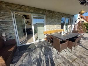 Balkón nebo terasa v ubytování Erdgeschosswohnung