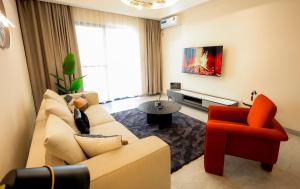 Posezení v ubytování 3-Bedroom Appartment