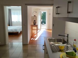 Postel nebo postele na pokoji v ubytování Ferienwohnung Pusteblume