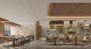 武汉空港逸衡酒店餐厅或其他用餐的地方