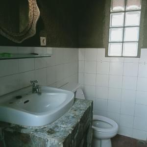 Koupelna v ubytování Adams homestay