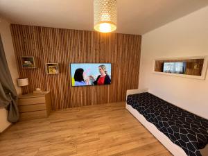 TV a/nebo společenská místnost v ubytování APARTMENTS TRENČÍN