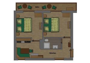 Plan piętra w obiekcie Gästehaus Nemast
