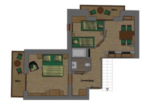 Plan piętra w obiekcie Gästehaus Nemast