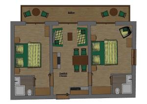 Plan piętra w obiekcie Gästehaus Nemast
