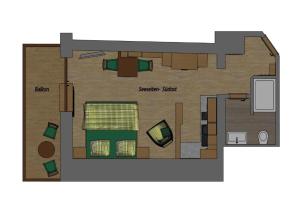 Plan piętra w obiekcie Gästehaus Nemast