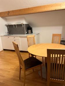Kuchyň nebo kuchyňský kout v ubytování Bichlhaus Appartements