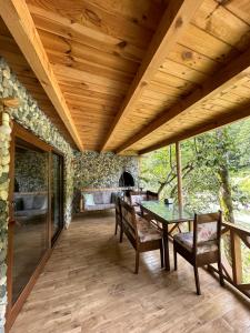 A balcony or terrace at Nehir Bungalows
