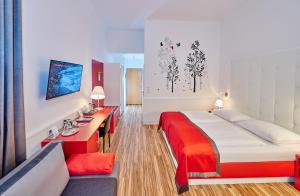Voodi või voodid majutusasutuse Hotel Zipser toas